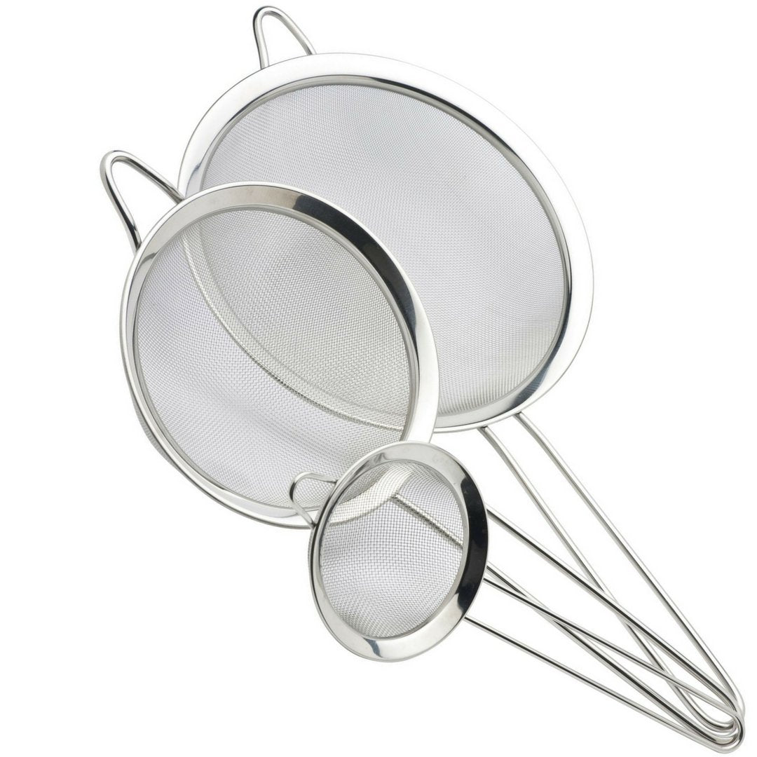 TAYLOR PROFESSIONAL SIEVE 3 PCS SET/FOOD STRAINER - TWIN WIRE HANDLES. QL0468 \\\KD19708