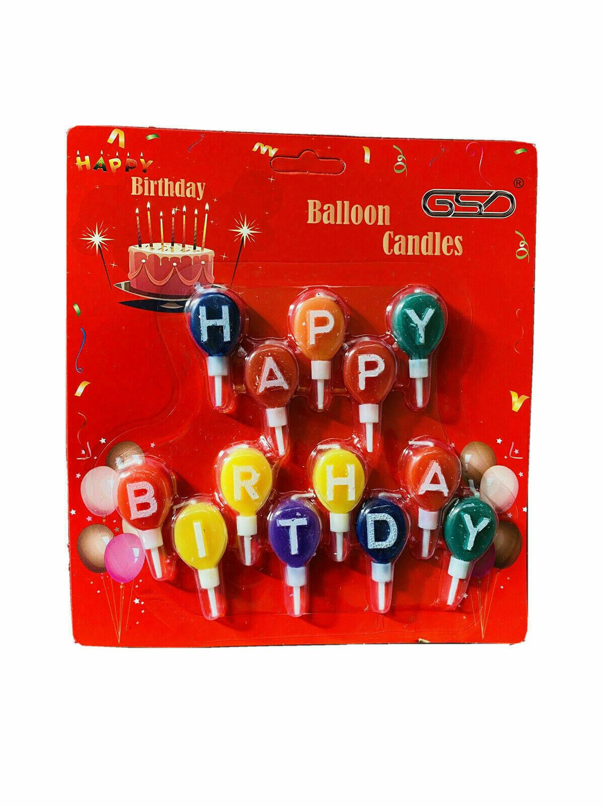 GSD HAPPY BIRTHDAY BALLOON SHAPE PARTY CANDLES. 941650 \\\KD19713