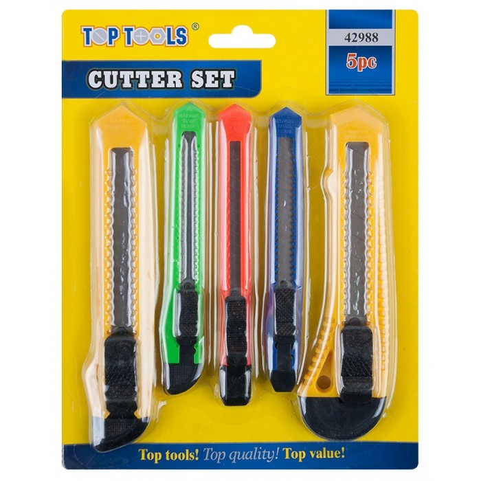 TOP TOOLS CUTTER KNIVES SET 5/PK. 42988 \\\KD19719