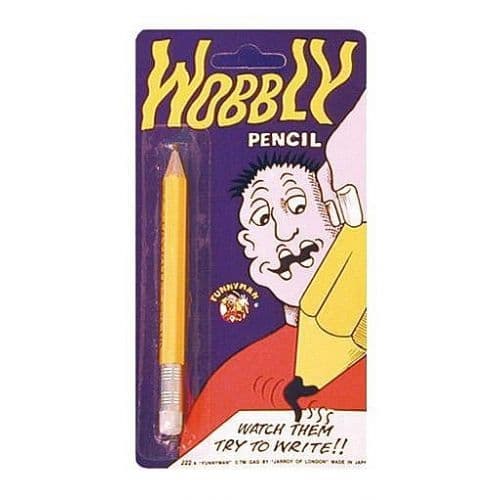 WOODEN RUBBER TIP / WOBBLY PENCIL JOKE TOY. J22 \\\KD19803