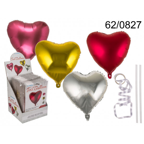 HEART FOIL BALOON 45CM. OB620827 \\\KD19834