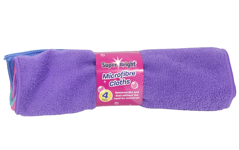10 X 4/PK SUPER BRIGHT MICROFIBRE CLOTHS \\\KD19840