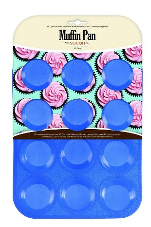 12 CUP SILICONE BAKE MUFFIN PAN TRAY. KC0015 \\\KD19869