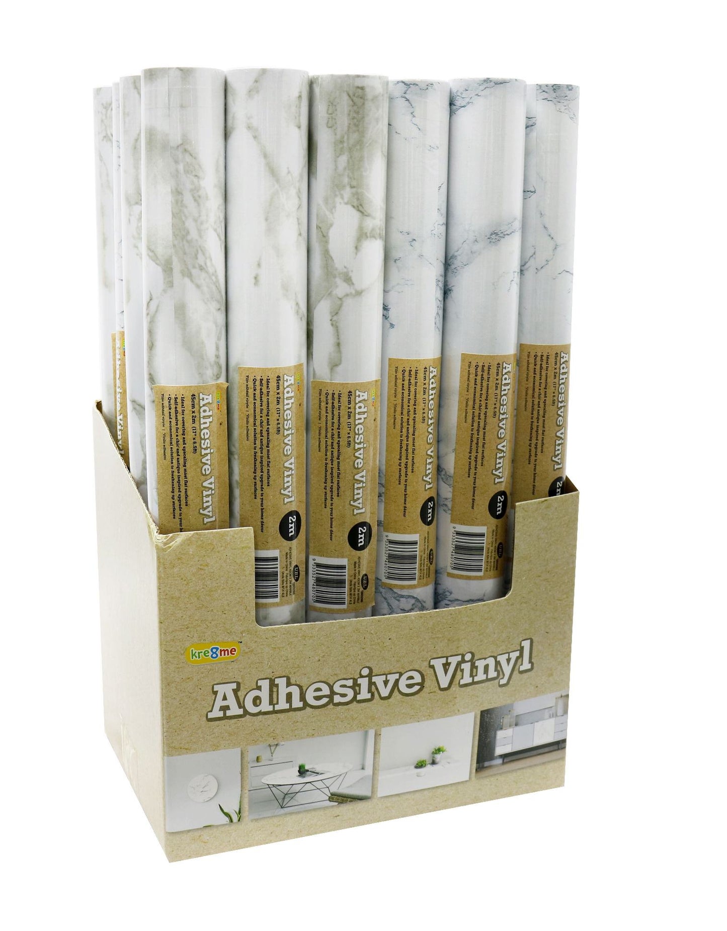 MARBLE EFFECT ADHESIVE VINYL FILM  45CM X 2M. QB0288 \\\KD19892