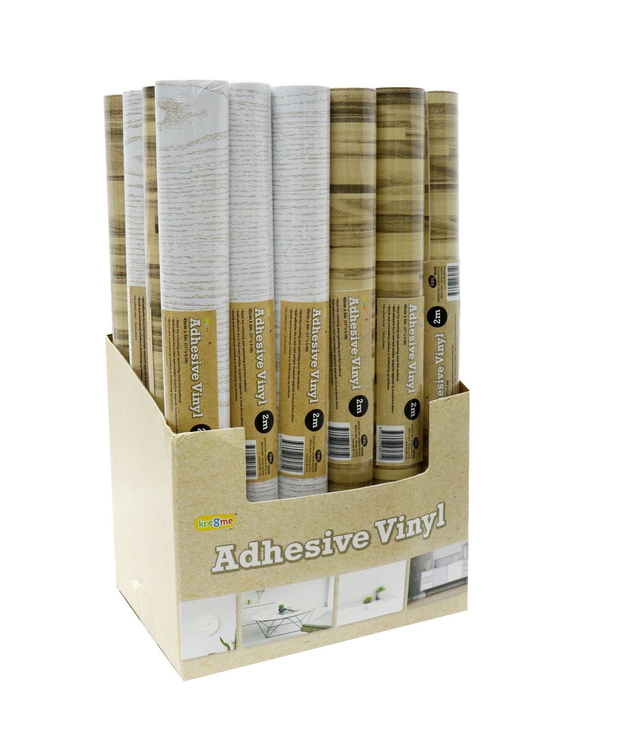 WOOD EFFECT ADHESIVE VINYL FILM  45CM X 2M. QB0289 \\\KD19893