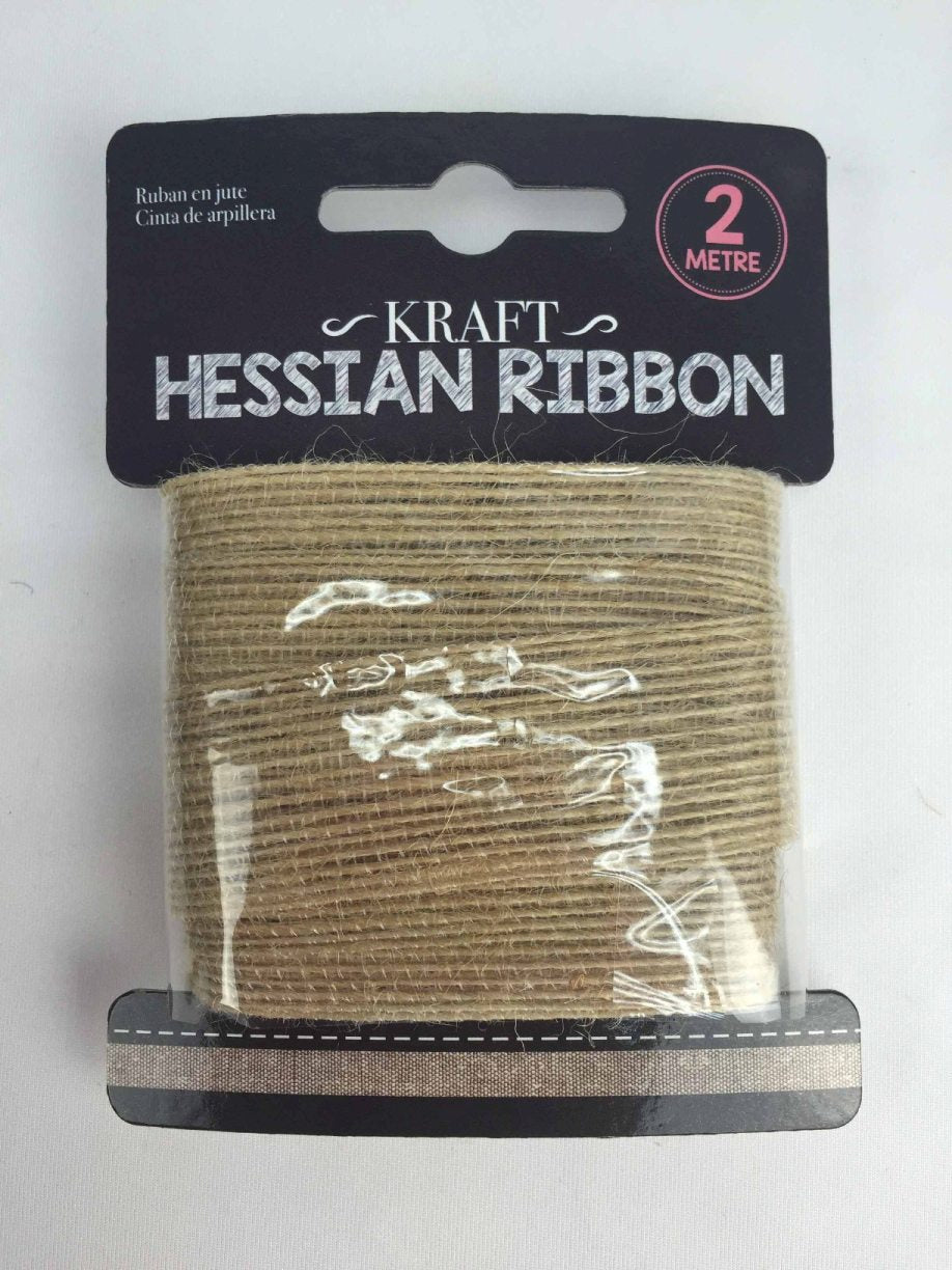 KRAFT HESSAIN GIFT WRAP RIBBON STRING 2M. YA0020 \\\KD19914