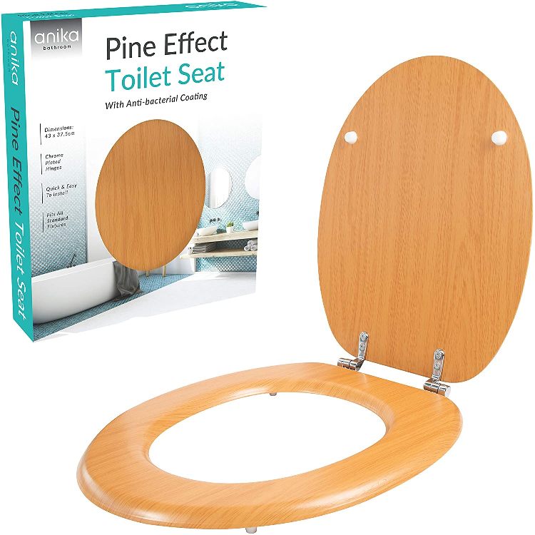 ANIKA ANTIQUE PINE EFFECT TOILET SEAT. BML92259 \\\KD19930