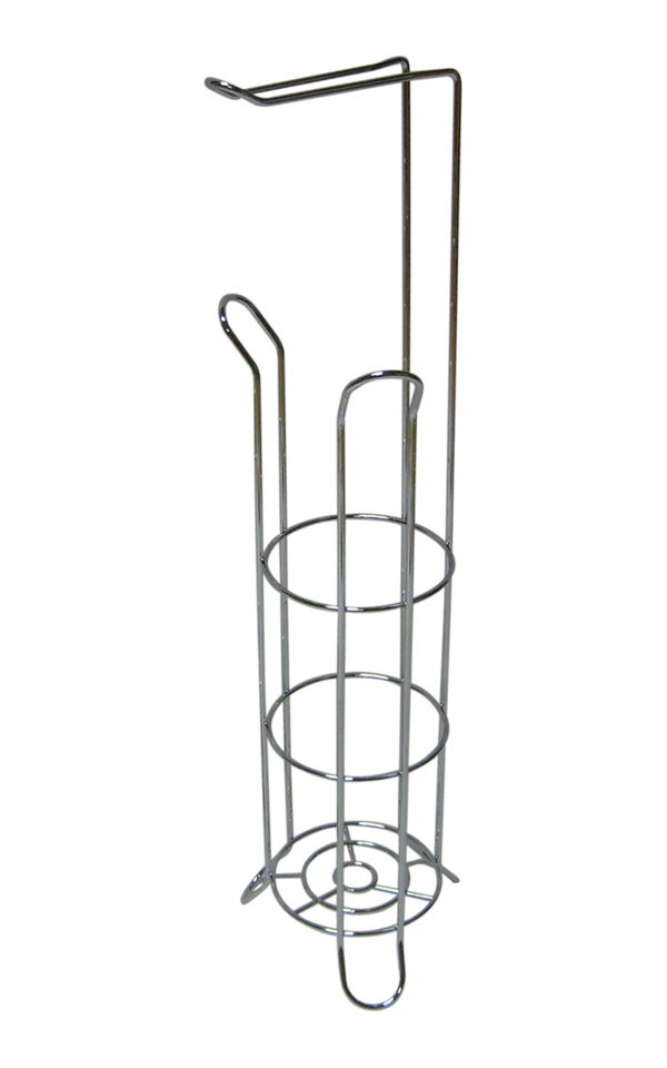 CHROME FREE STANDING TOILET ROLL HOLDER & STORAGE. CHTR81 927281 \\\KD19932