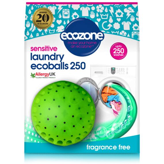 ECOZONE FRAGRANCE FREE LAUNDRY ECOBALLS 250 WASHES. EB251 \\\KD19946