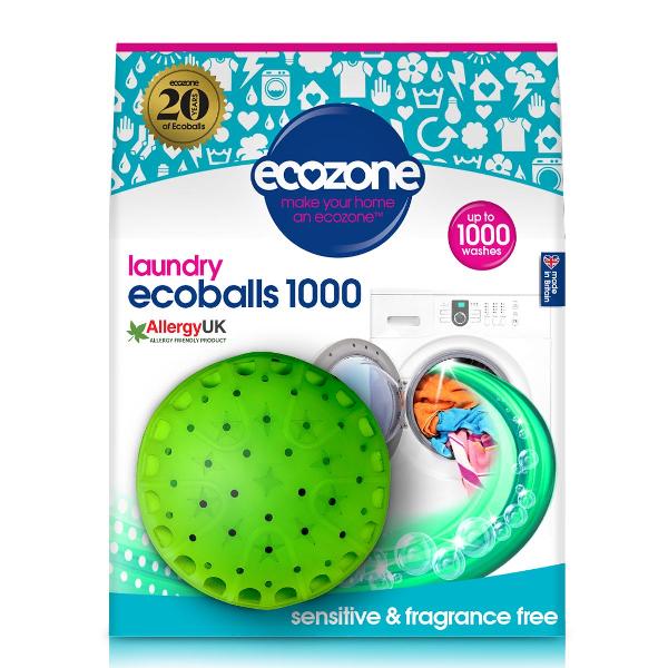 ECOZONE FRAGRANCE FREE LAUNDRY ECOBALLS 1000 WASHES. NEB1 \\\KD19947