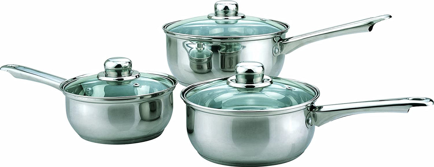 SABICHI ESSENTIAL STAINLESS STEEL PAN SET 3/PK. 93684-I \\\KD19999