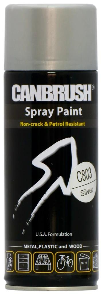 CANBRUSH C803 SILVER ALL PURPOSE SPRAY PAINT 400ML. C803 \\\KD20024