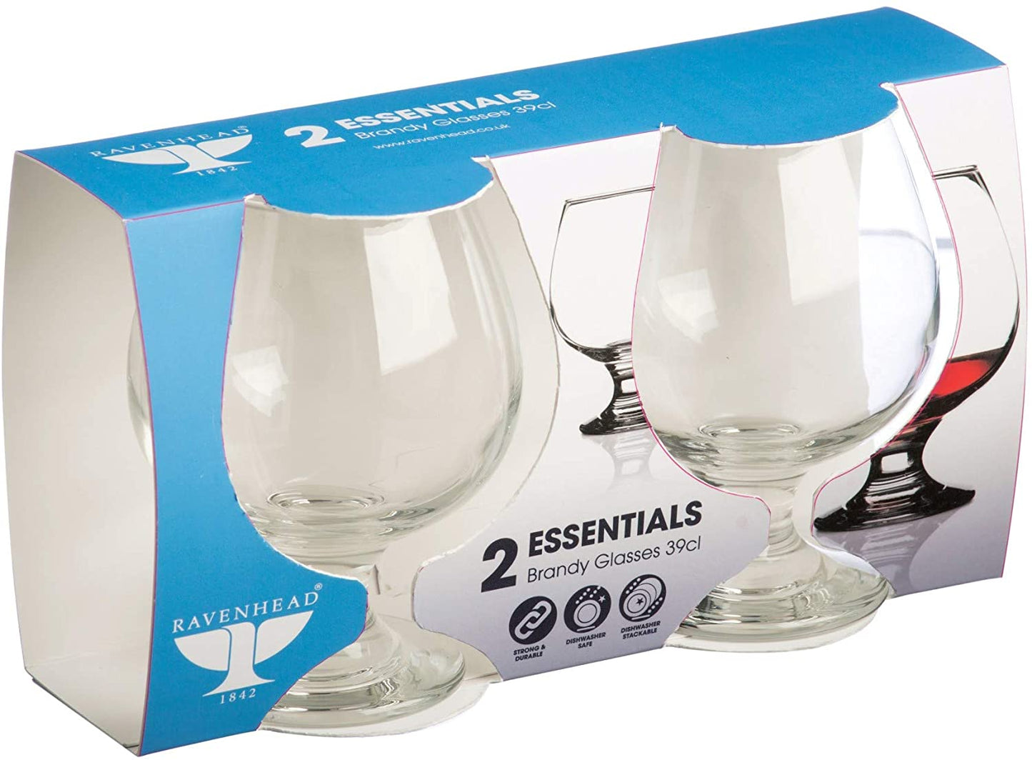 RAVENHEAD ESSENTIALS BRANDY GLASSES 39CL 2/PK. 0040418 \\\KD20031
