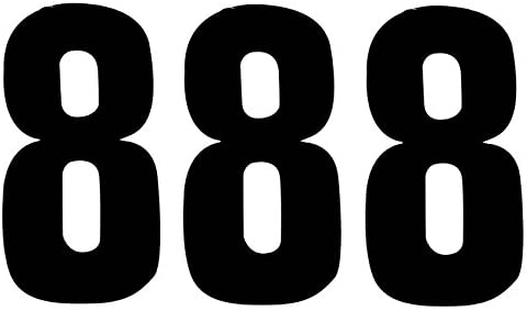 STARPACK BLACK SELF ADHESIVE NUMBER 8 75MM 3/PK. 72645 \\\KD20042