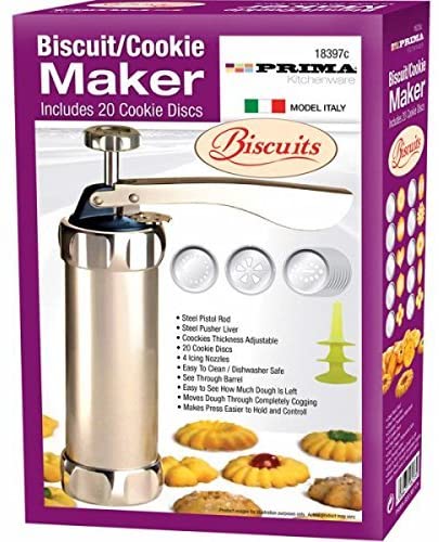 PRIMA BISCUIT / COOKIE MAKER WITH 20 DISCS. 18397C \\\KD20063