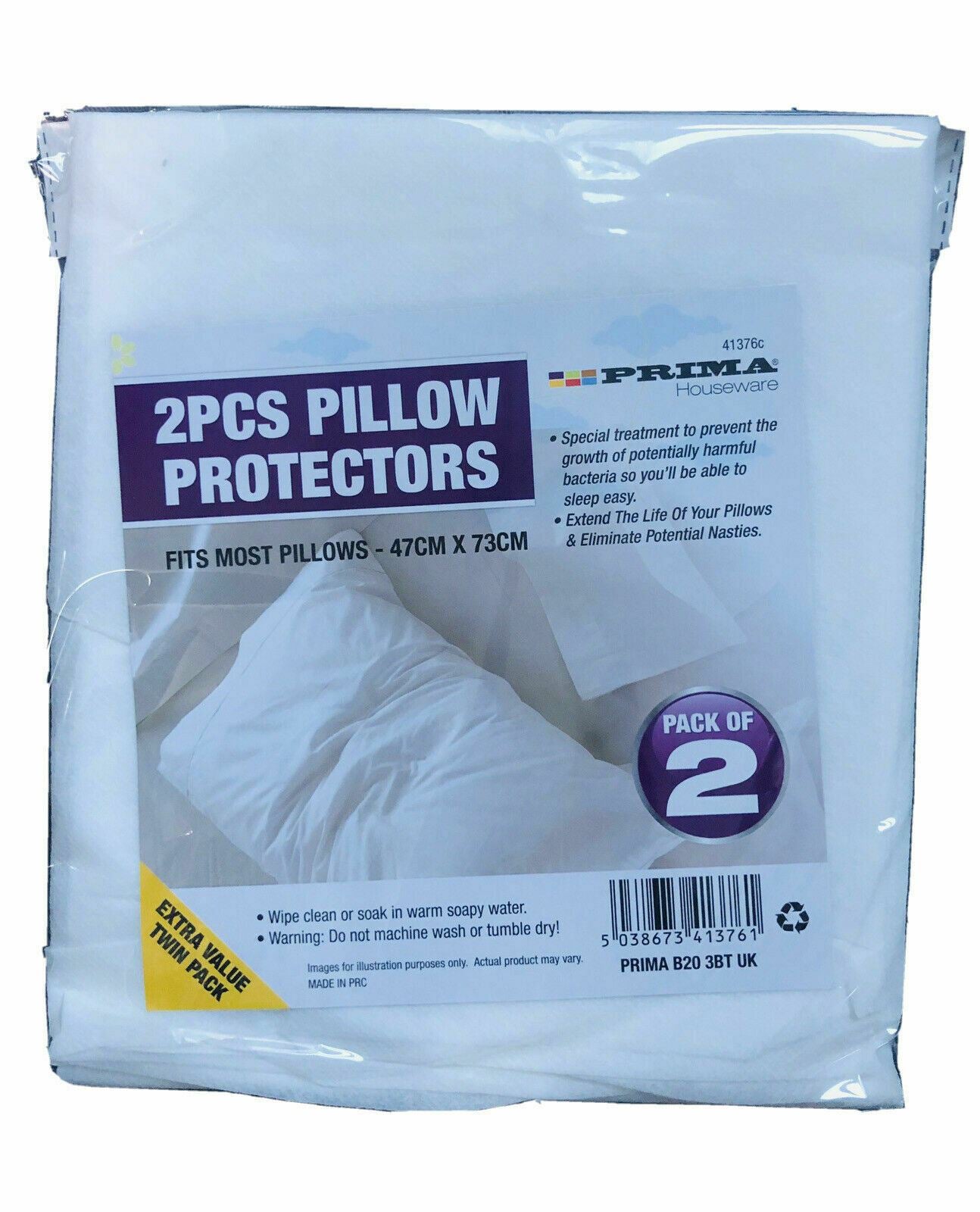 PRIMA PILLOW PROTECTORS 47CM X 73CM 2/PK. 41376C \\\KD20069