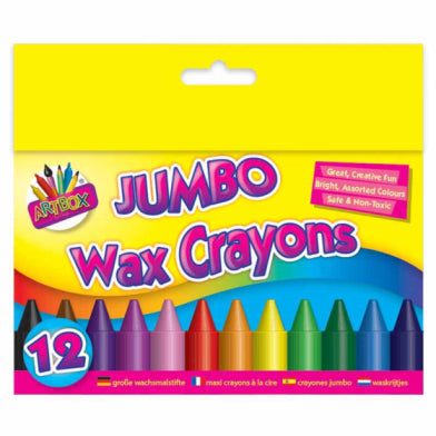 ARTBOX JUMBO WAX CRAYONS 12/PK. TA5073 \\\KD20085