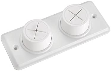 WHITE SOFT RUBBER PUSH IN DOUBLE TOWEL CLOTH HOLDER WITH SCREW FIX. M1662 \\\KD20099