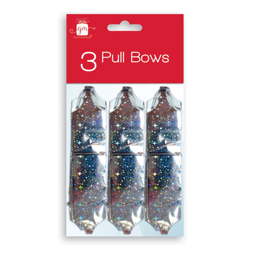 GIFTMAKER SILVER PULL BOWS 3/PK. XAKGA357 \\\KD20162