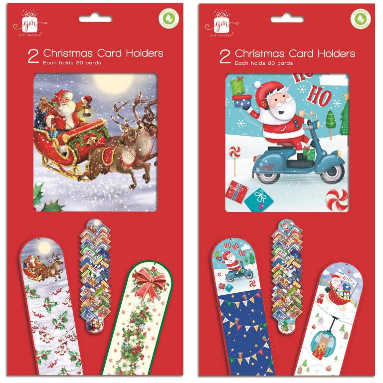 GIFTMAKER CHRISTMAS TRADITIONAL / CUTE CARD HOLDERS 2/PK. GA503 \\\KD20164