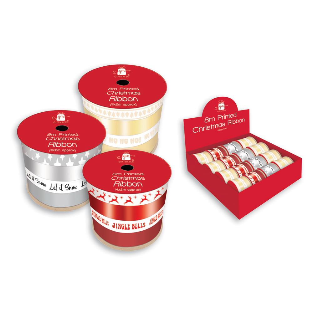 GIFTMAKER CHRISTMAS GIFT RIBBON 8M. XAKGA210 \\\KD20166