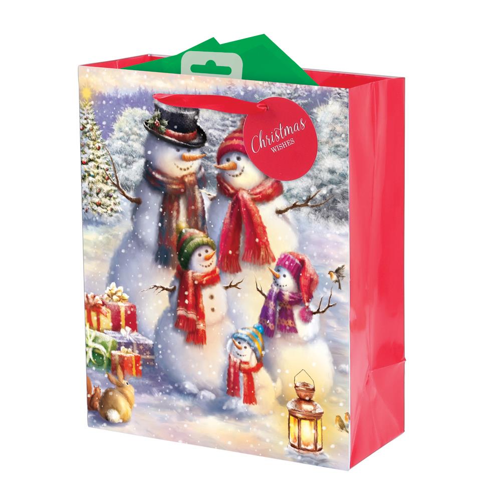 CHRISTMAS LARGE GIFT BAG - SNOWMAN. XAKGB39L \\\KD20179