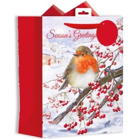 CHRISTMAS LARGE GIFT BAG - ROBIN. XALGB31L \\\KD20180