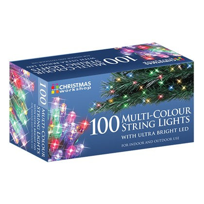 CHRISTMAS WORKSHOP 100 MULTI COLOUR STRING LED LIGHTS. BML75400 \\\KD20189