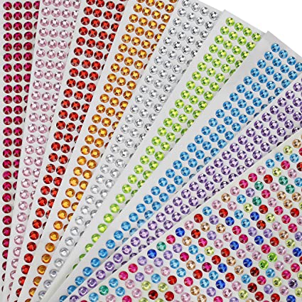 CRYSTAL RHINESTONE SELF ADHESIVE STICKERS 6MM 504/PCS. JL1279 686032 \\\KD20197