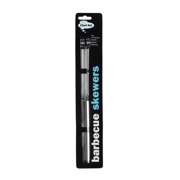 CHEFAID METAL BARBECUE SKEWERS 25.5CM 4/PK. 10E00166 \\\KD20207