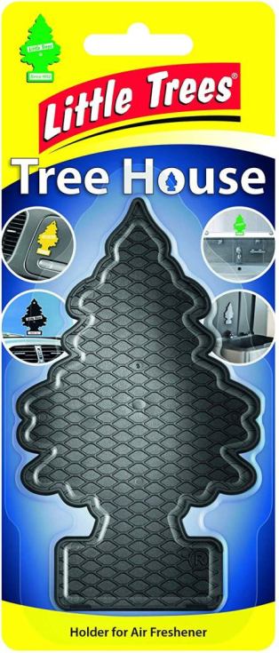 LITTLE TREES TREE HOUSE BLACK TREE-SHAPED AIR FRESHENER HOLDER. LTTH6200 \\\KD20229