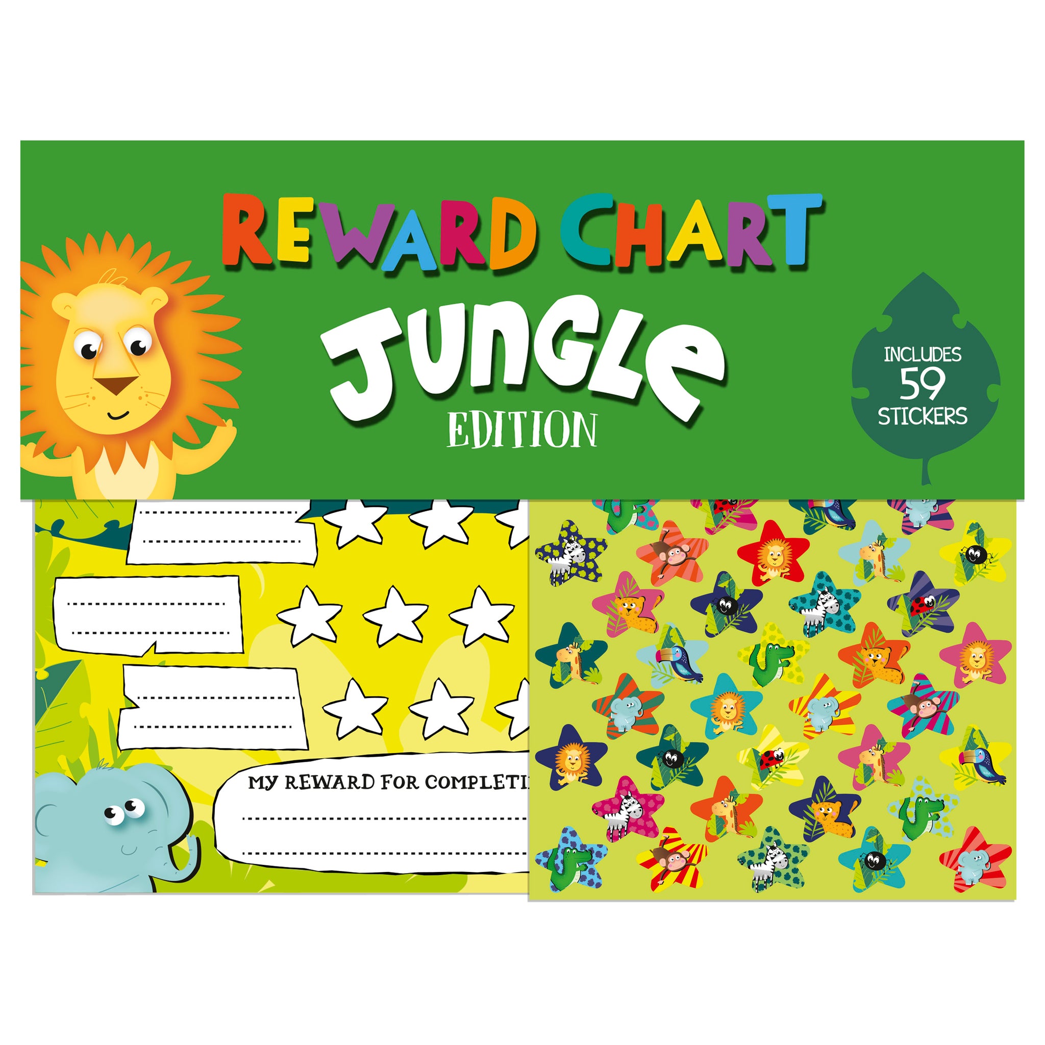 JUNGLE REWARD CHART WITH STICKERS. EW28842 \\\KD20239