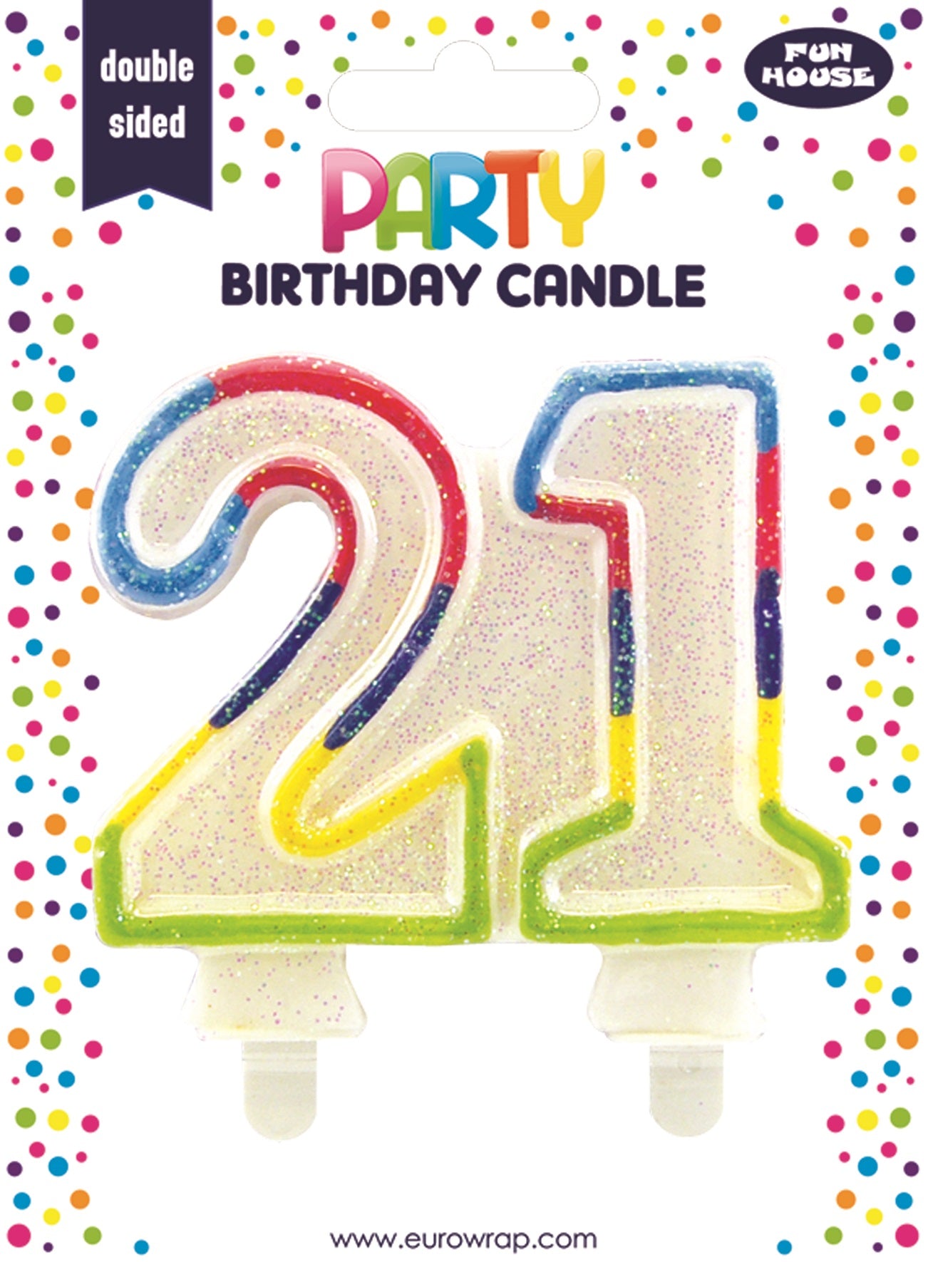 FUN HOUSE 21ST BIRTHDAY PARTY CANDLE \\\KD20241