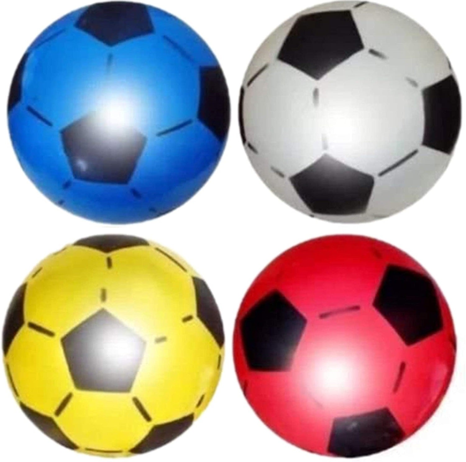 12 PACK DEFLATED PVC FOOTBALL 22CM ASSORTED COLOUR BALL. JL2787 \\\KD20298