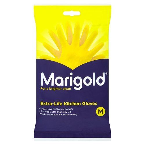 MEDIUM MARIGOLD EXTRA LIFE KITCHEN GLOVES SINGLE PAIR. FH037113 \\\KD20302