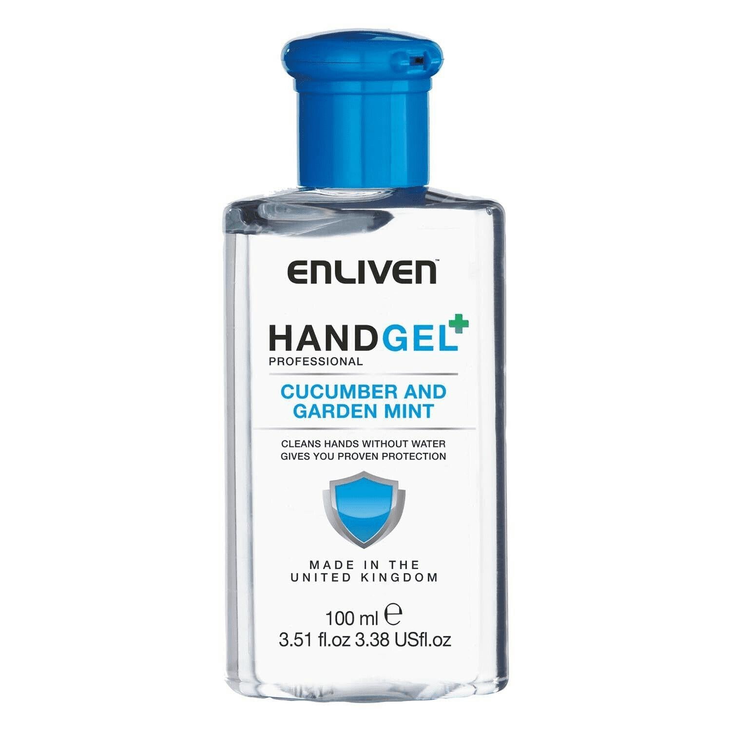 ENLIVEN PROFESSIONAL CUCUMBER & GARDEN MINT HAND GEL SANITISER 100ML. 502158 \\\KD20322