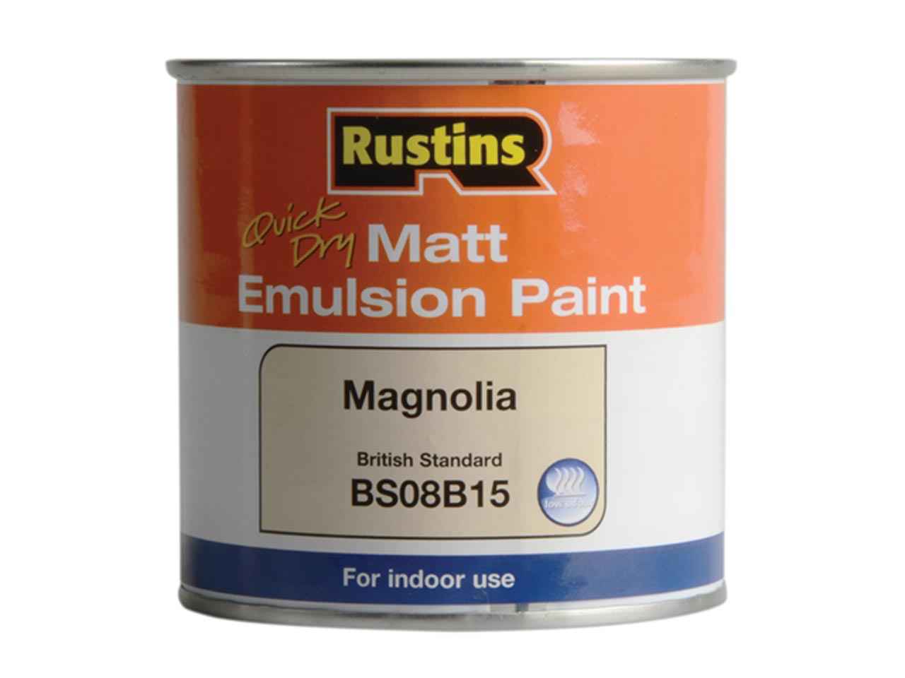 RUSTINS QUICK DRY MATT EMULSION PAINT MAGNOLIA 250ML. MEMLM250 \\\KD20324