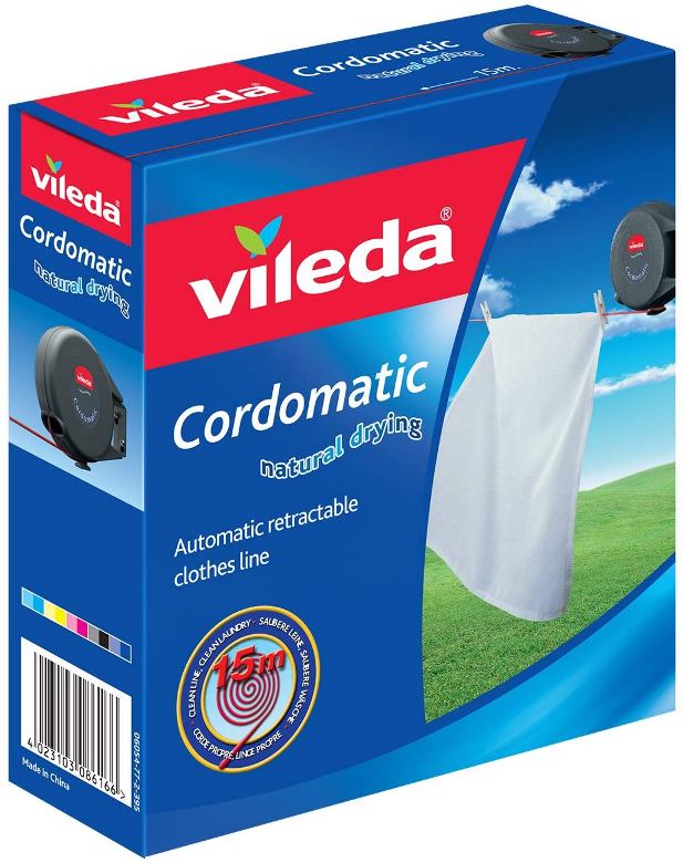 VILEDA CORDOMATIC RETRACTABLE CLOTHES WASHING LINE 15M. FH169720 \\\KD20329