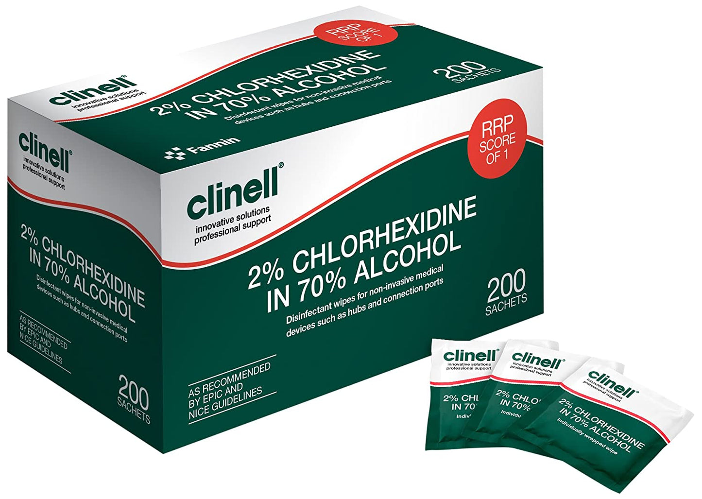 CLINELL CA2C240 2% CHLORHEXIDINE IN 70% ALCOHOLIC WIPES 240/PK. CA2C240 \\\KD20350