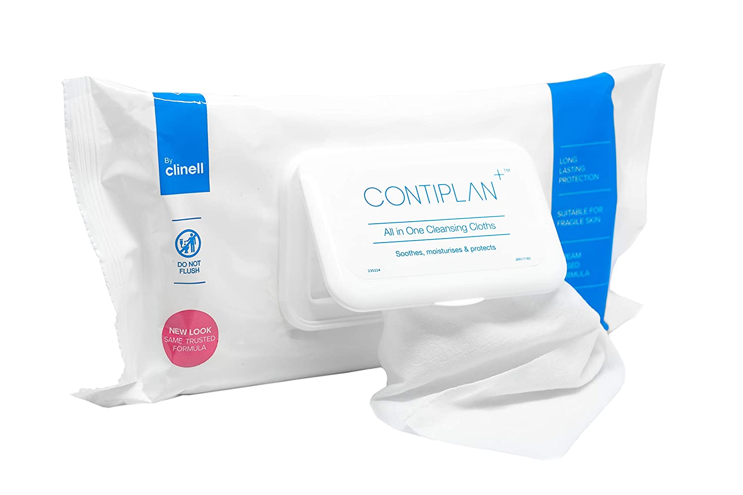 CLINELL CONTIPLAN INCONTINENCE CLEANSING CLOTHS BARRIER CREAM 25/PK. CON25 \\\KD20358