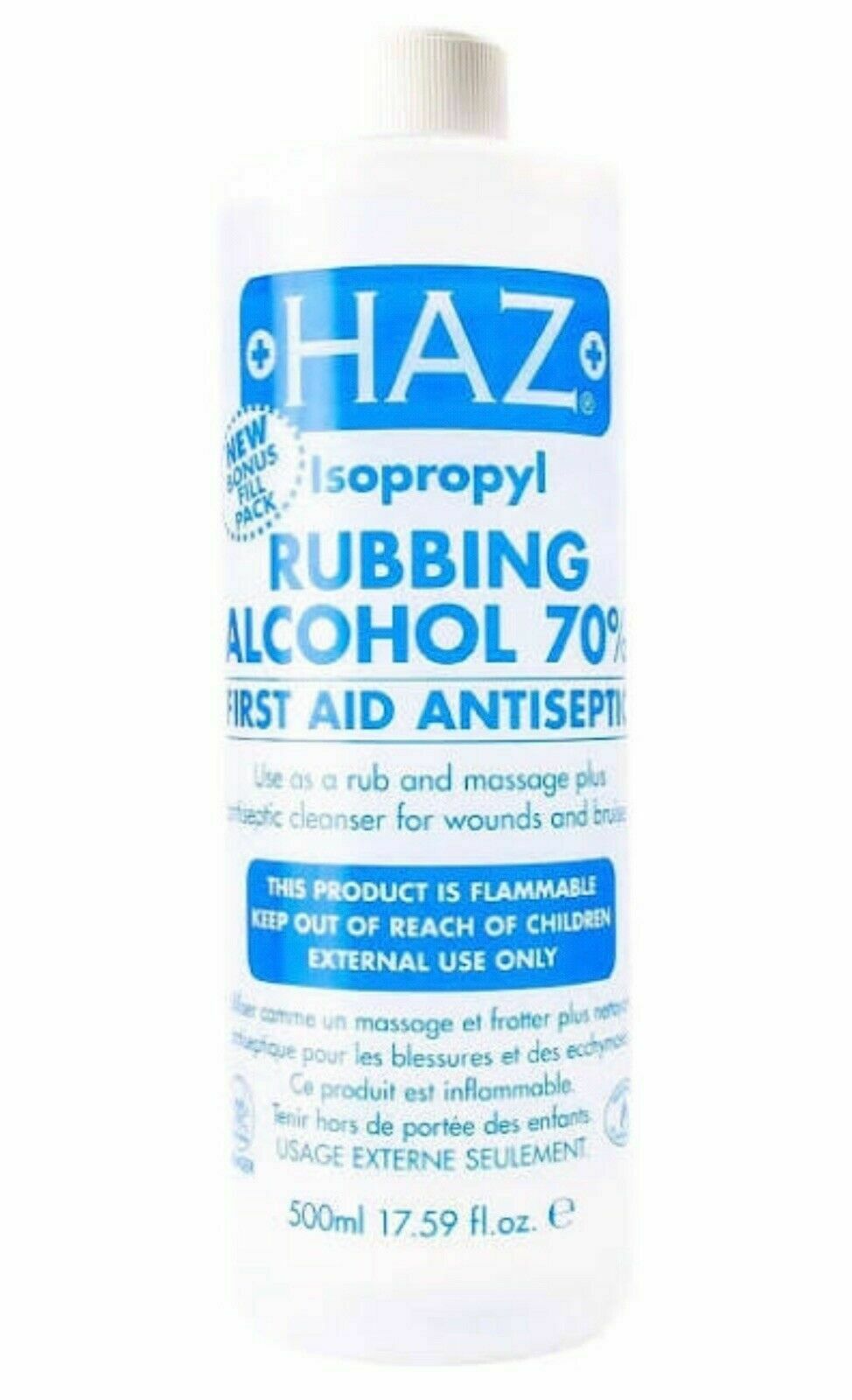 HAZ RUBBING ALCOHOL 70 PERCENTAGE 500ML. HAZ-RA70 \\\KD20367
