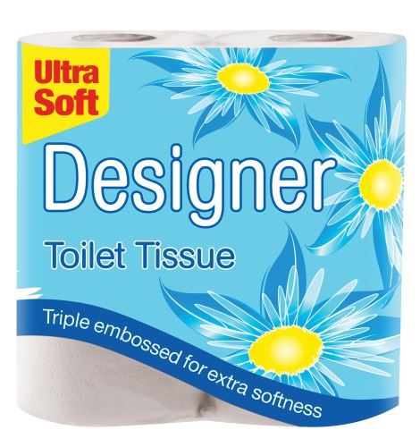 DESIGNER ULTRA SOFT TOILET ROLL 10 X 4 ROLLS. 6499 \\\KD20373