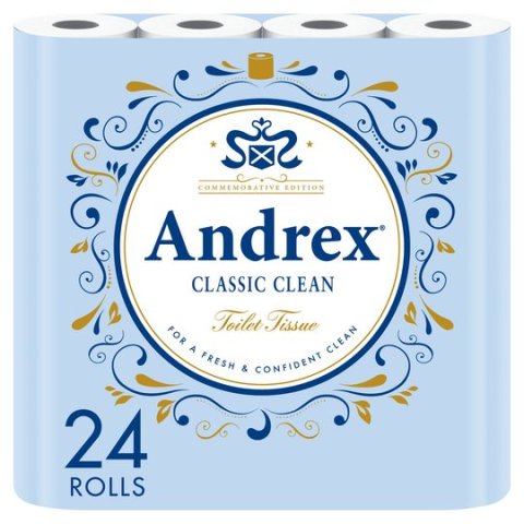 ANDREX CLASSIC CLEAN TOILET TISSUE 24 ROLLS. 10137 \\\KD20374