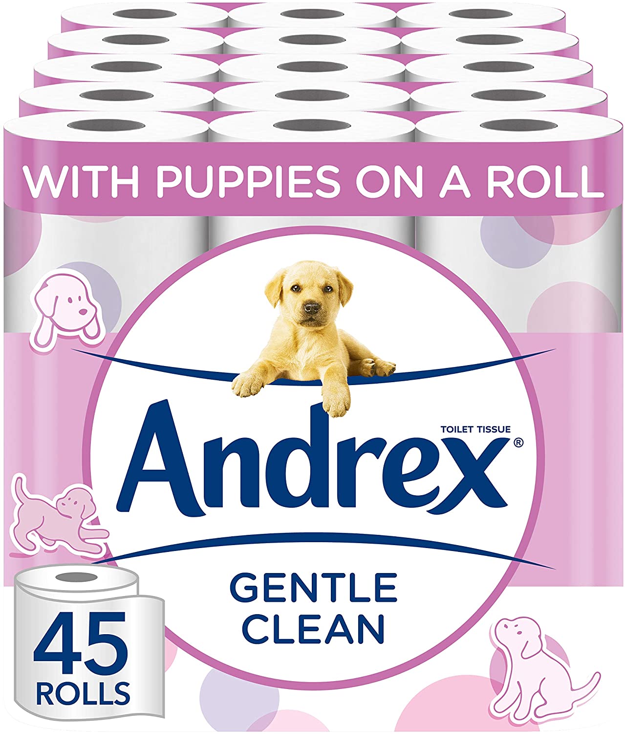 ANDREX GENTLE CLEAN TOILET TISSUE 5 X 9 ROLLS. 10122 \\\KD20376