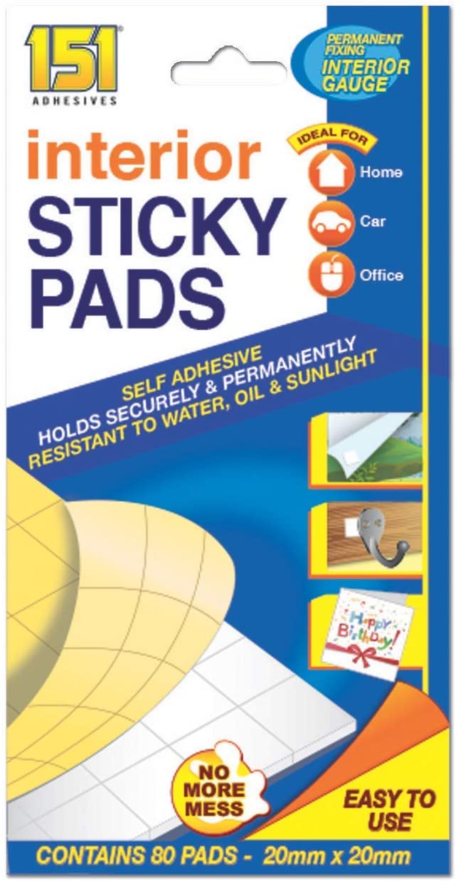 151 INTERIOR STICKY PADS 80PK. 1511030-3 \\\KD20421