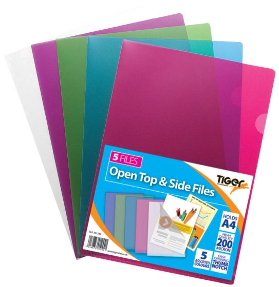 TIGER OPEN TOP & SLIDE FILES 5/PK. T301244 \\\KD20439