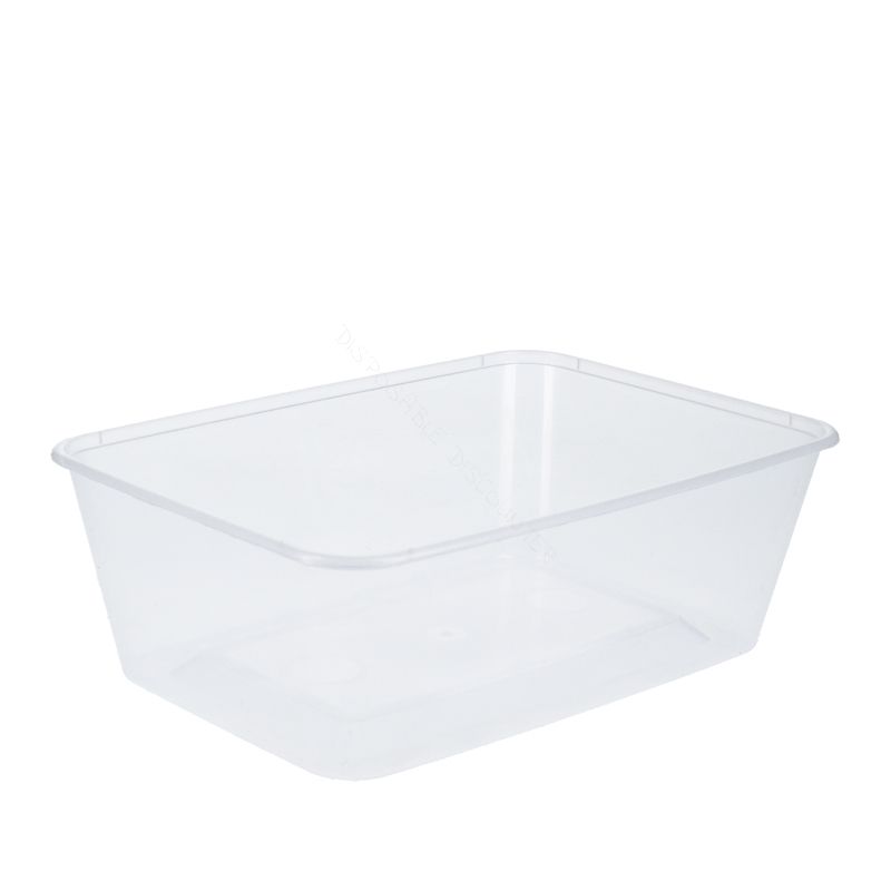 PLASTIC RECTANGULAR FOOD TAKE AWAY CONTAINER C750 750ML 50/PK. CD253 \\\KD20442