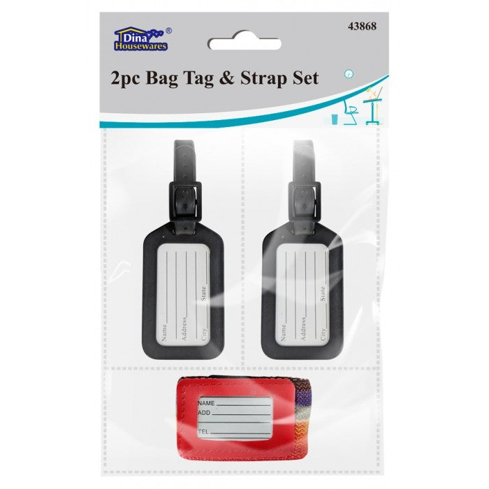 TRAVEL LUGGAGE STRAP WITH 2 TRAVEL BAG TAGS. 43868 \\\KD20472