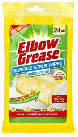 ELBOW GREASE ANTIBACTERIAL SURFACE SCRUB WIPES PK24. EG30 \\\KD20473