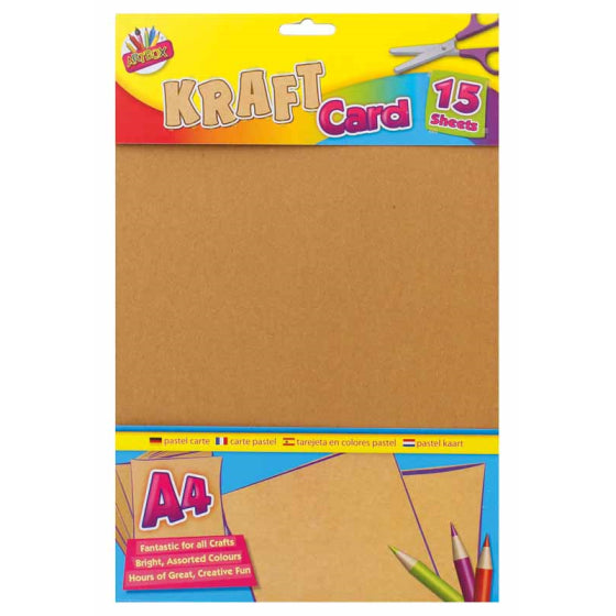 ARTBOX A4 KRAFT CARD SHEETS 15/PK. TA6884 \\\KD20475